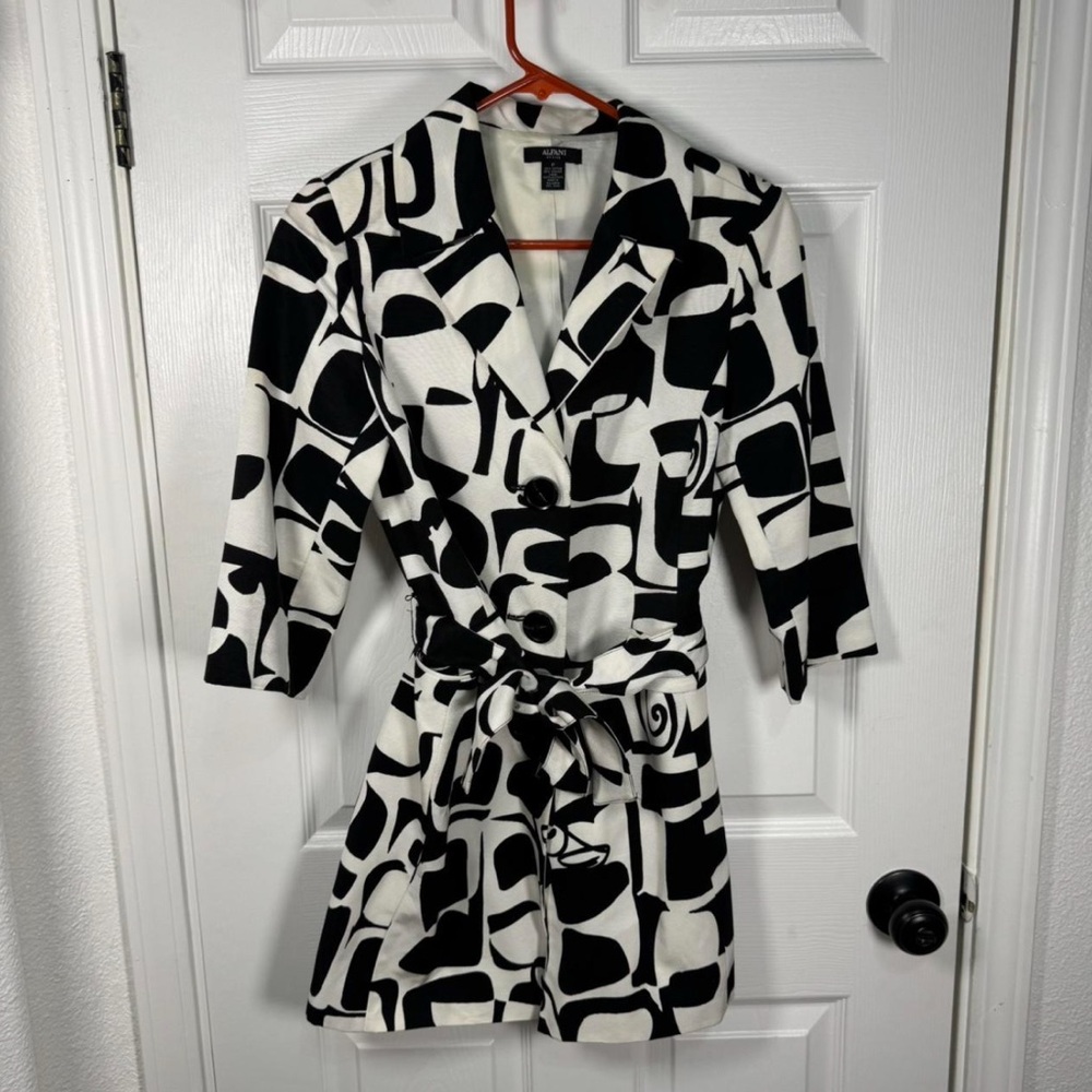 Alfani Black and White Geometric‎ Blazer Dress